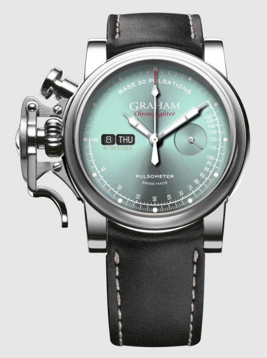 Review Replica Watch Graham CHRONOFIGHTER VINTAGE PULSOMETER LIGHT GREEN 2CVCS.G10A